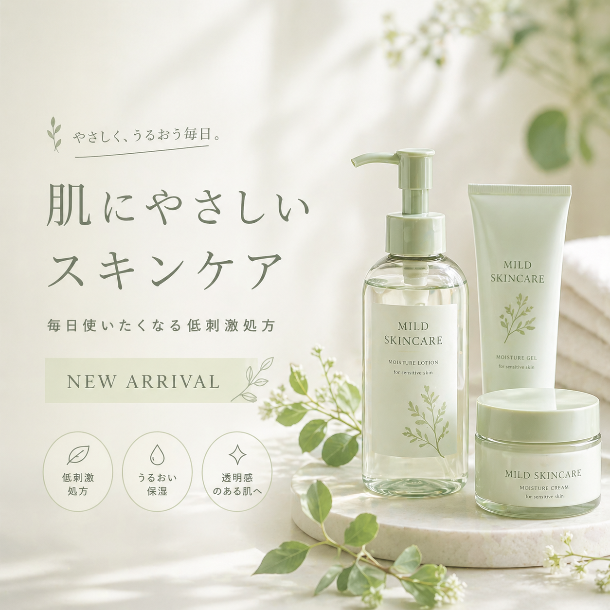 スキンケア商品のバナー制作